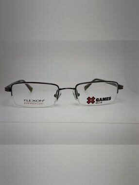 Flexon X Games Youth. Semi-Rimless Eyeglass Frames in Black Green Cyclops